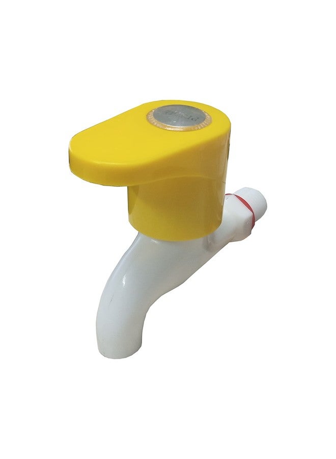 Droptech PVC Plastic Bib Cock/Water Taps for Kitchen Bathroom Wash Basins - Set of 4 (1/2", 15 mm) Type PVC Taps Faucet for Hot and Cold Water Royal Bib Taps - Image 3